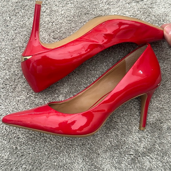 Calvin Klein Glossy Red Heels - Picture 2 of 5
